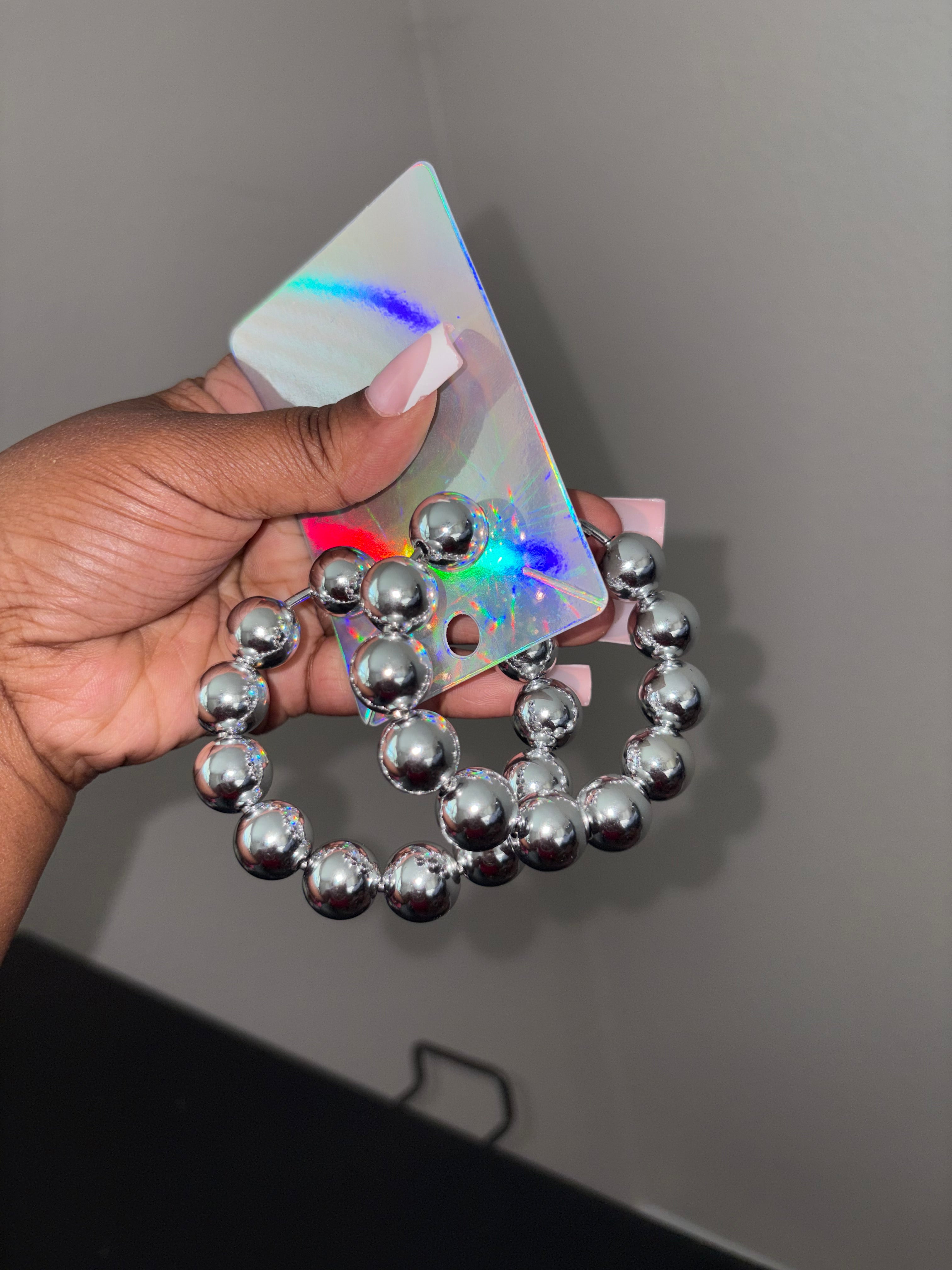 Beaded Hoops